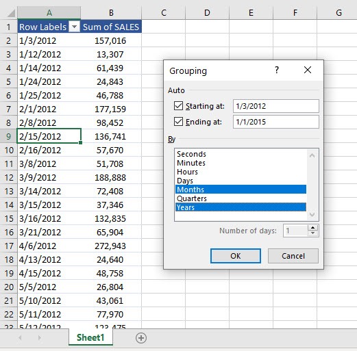 Group Two Excel Pivot Tables Independently