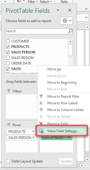 Print Excel Pivot Table on two pages