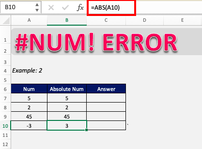 How to fix the #NUM error in Excel?