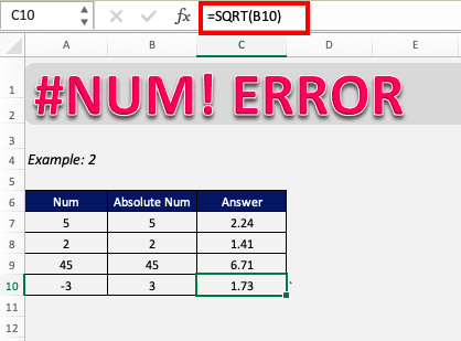 How to fix the #NUM error in Excel? | MyExcelOnline