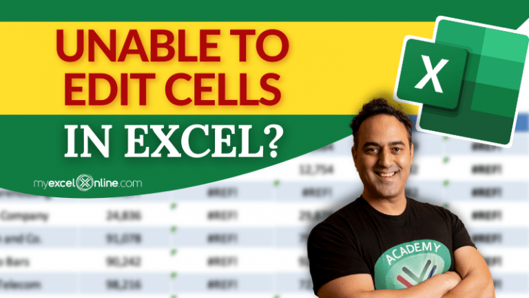How to edit cells in Excel | MyExcelOnline