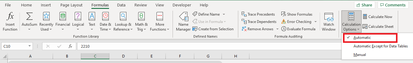 excel formula giving wrong answer