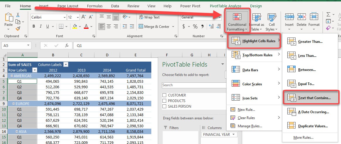 Highlight Cell Rules based on text labels | MyExcelOnline