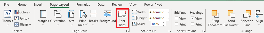 Print Excel header row and column on Every Page | MyExcelOnline