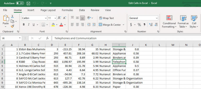 How to edit cells in Excel | MyExcelOnline
