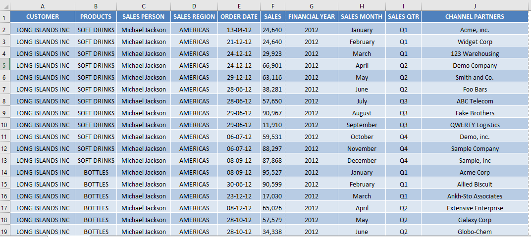 Print Excel header row and column on Every Page