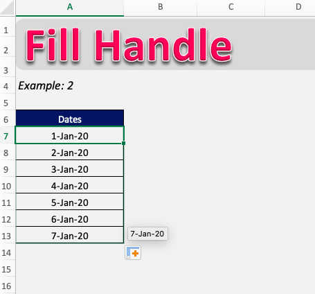 Why Fill Handle Excel not working?