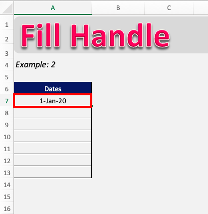 Why Fill Handle Excel not working?