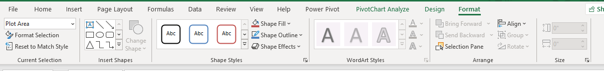 Pivot Chart Settings