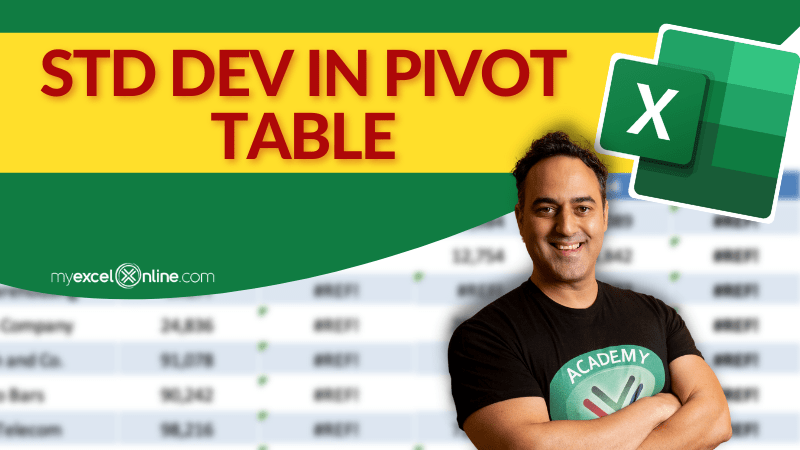 Std Dev in Excel Pivot Tables | MyExcelOnline