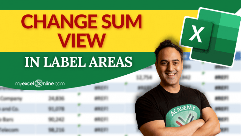 Change Sum View in Label Areas | MyExcelOnline