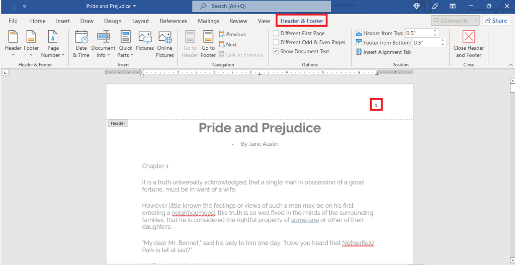 How to Insert Page Numbers in Word