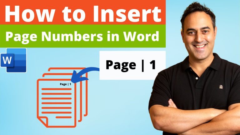 insert page number in word
