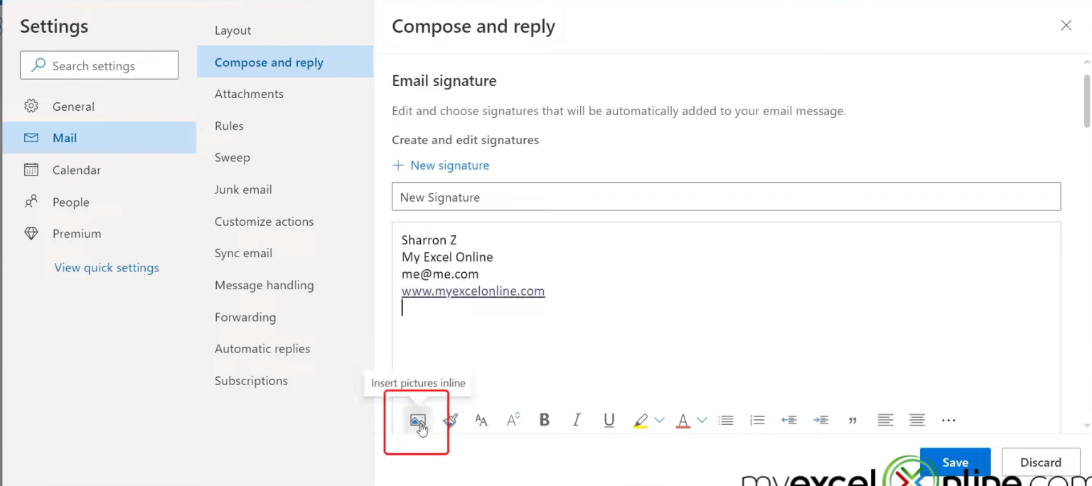 How to Setup A Signature in Outlook | MyExcelOnline
