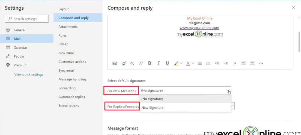 How to Setup A Signature in Outlook