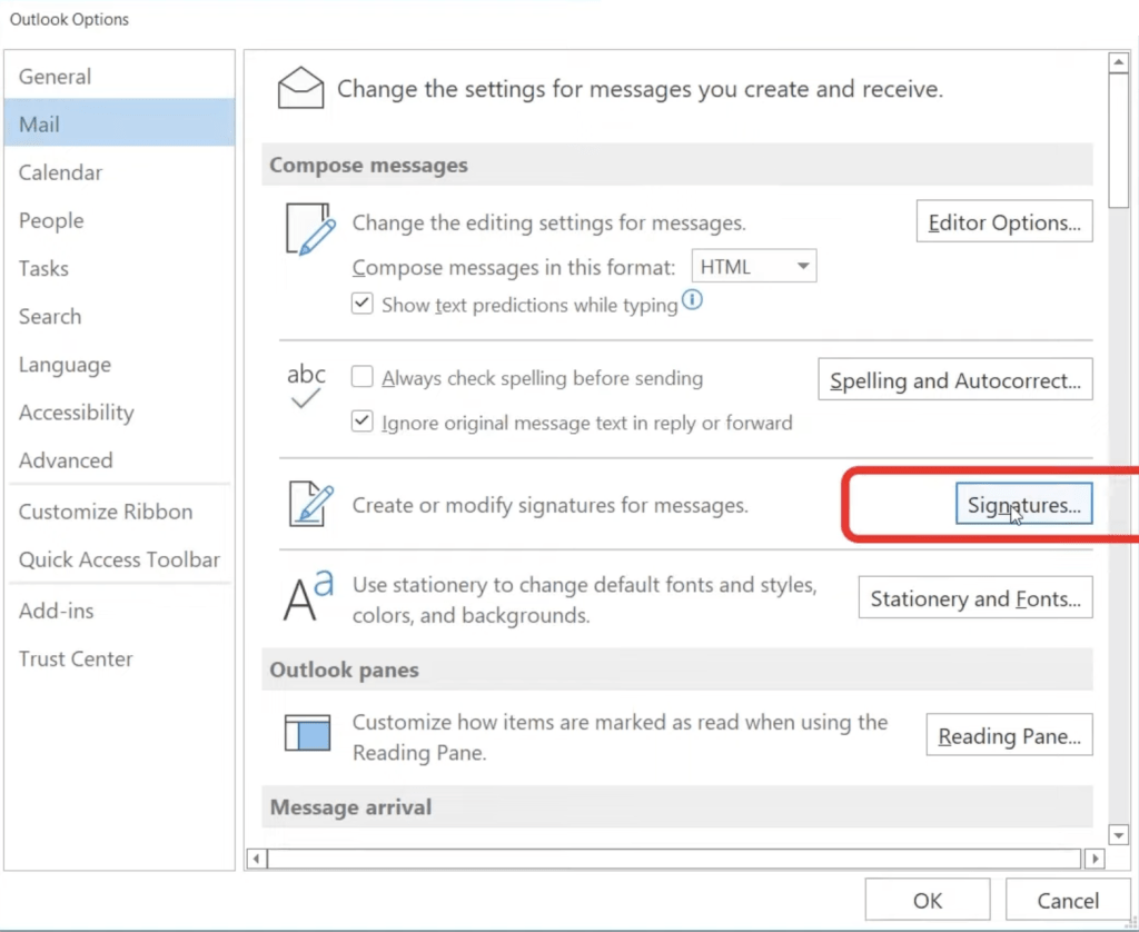 How to Setup A Signature in Outlook