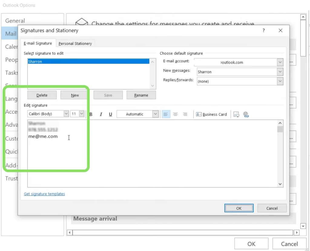 How to Setup A Signature in Outlook