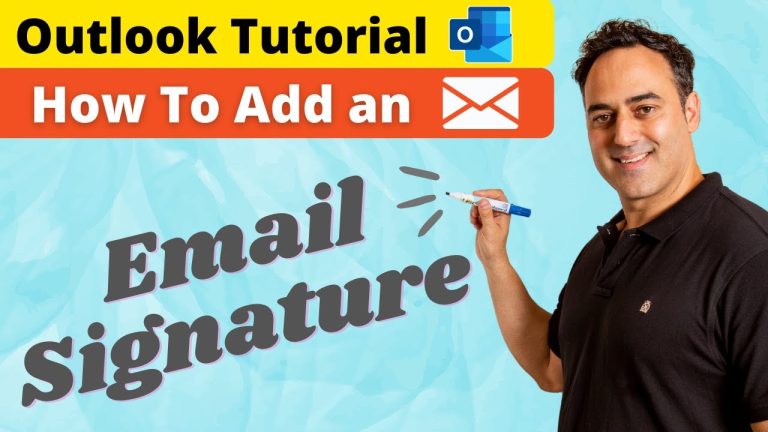 How to Setup A Signature in Outlook