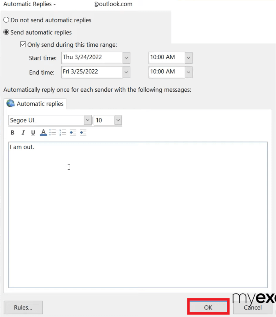 How to Set Up Outlook Automatic Reply