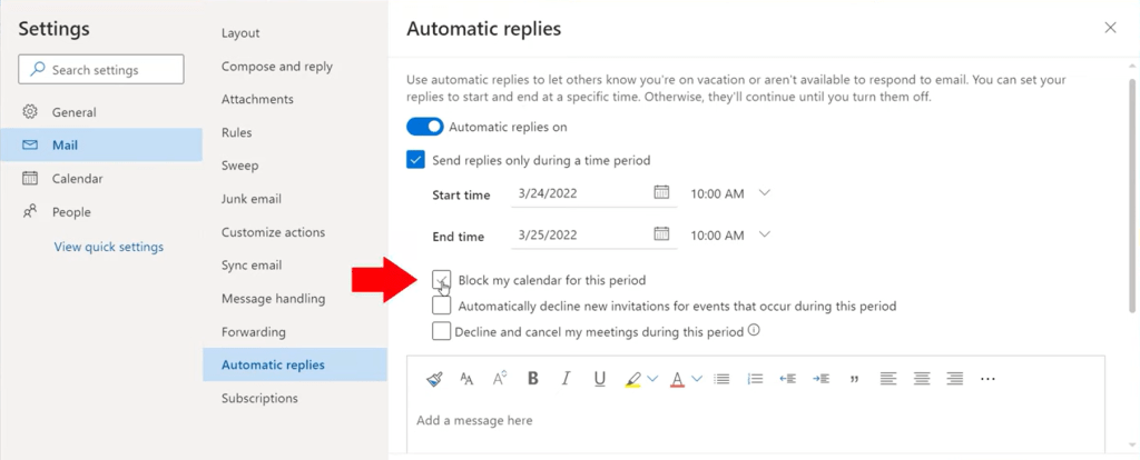 Cómo configurar la respuesta automática de Outlook |  MyExcelOnline