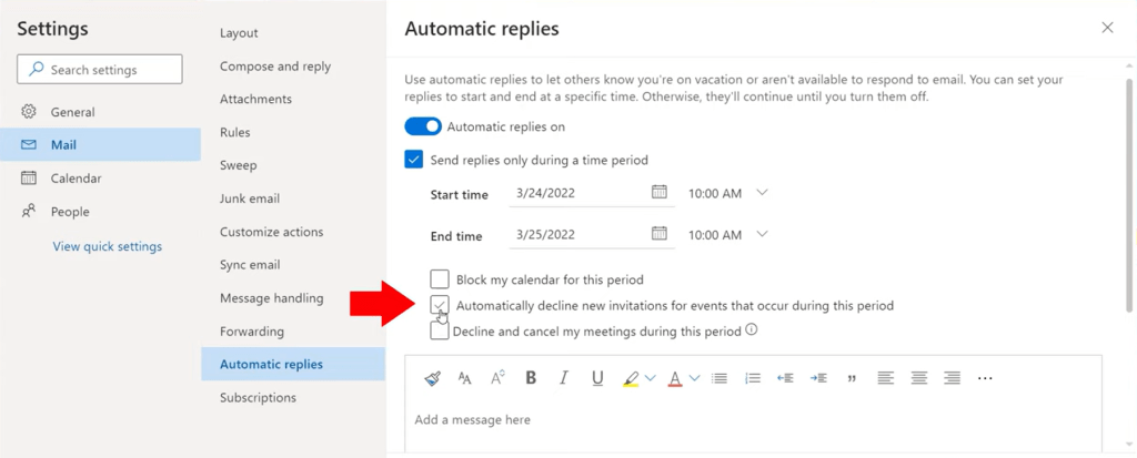 How to Set Up Outlook Automatic Reply