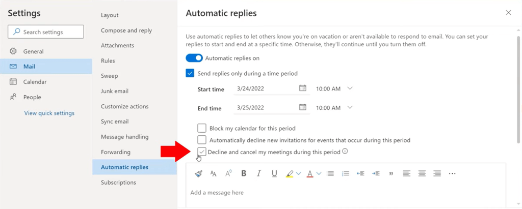 How to Set Up Outlook Automatic Reply | MyExcelOnline