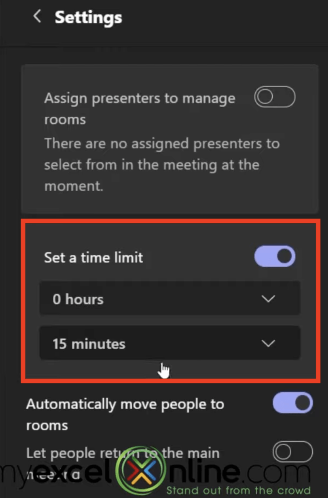 Breakout Room in Microsoft Teams Meeting