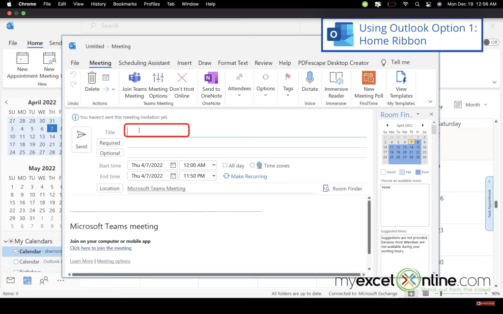 How to Schedule and Join Meetings | MyExcelOnline