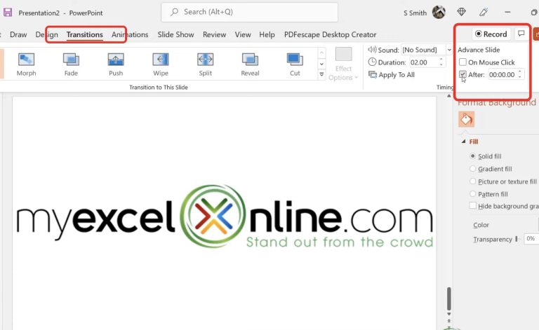 Excel Slideshow View How to Make A Microsoft PowerPoint Picture Slideshow | MyExcelOnline