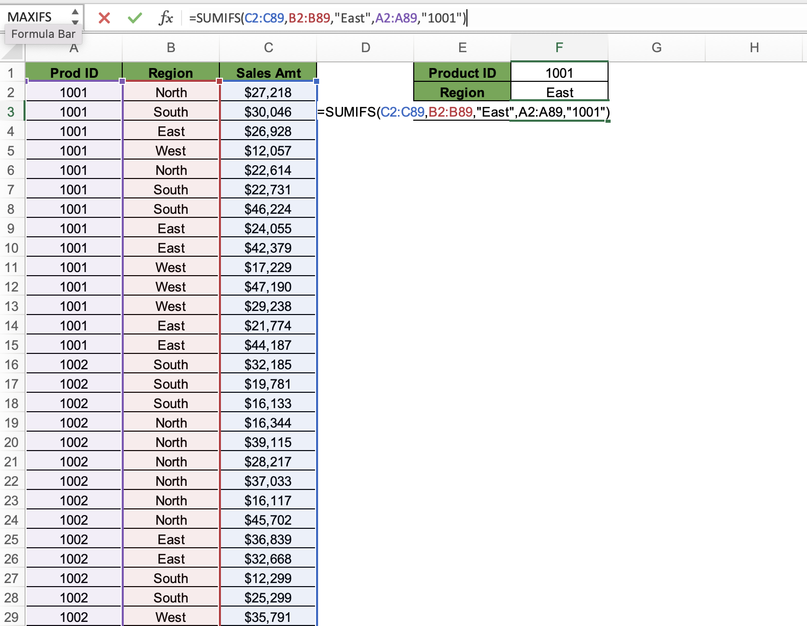 Excel Sumproduct