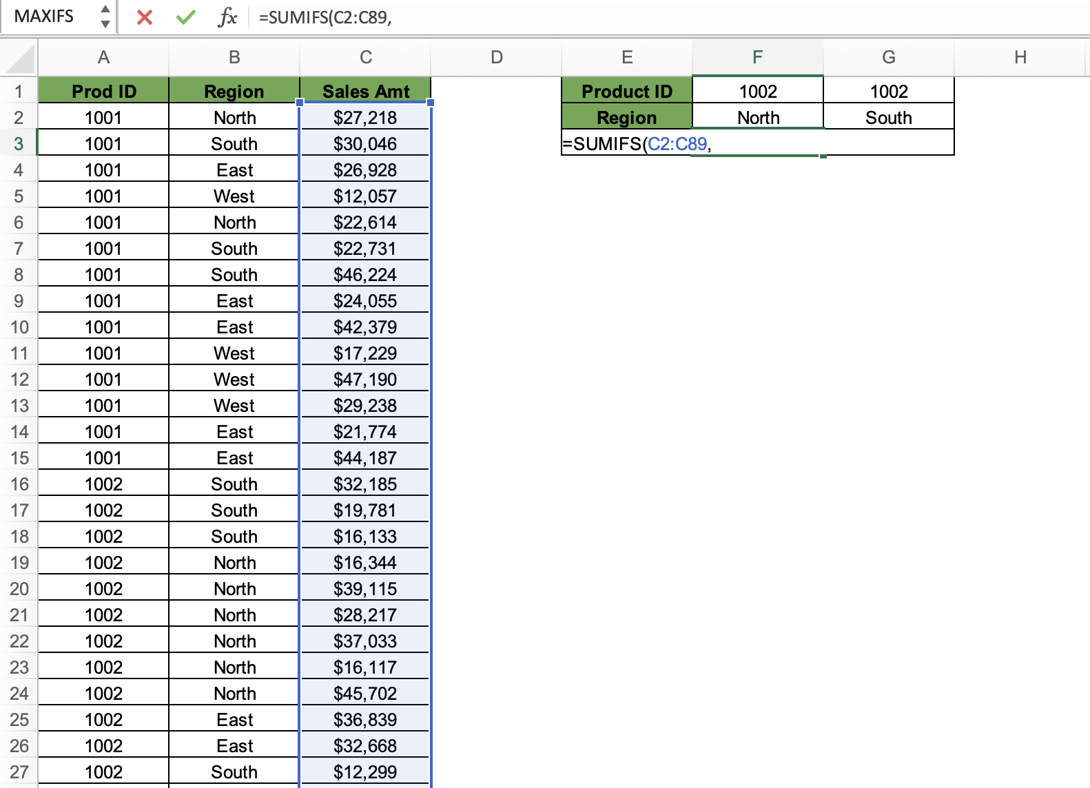 How to Use SUMIFS Function in Excel