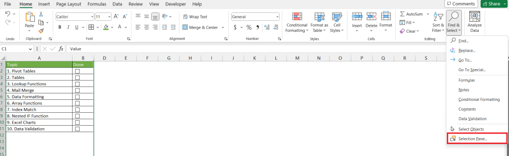 How to Insert Checkbox in Excel in 5 Easy Steps | MyExcelOnline