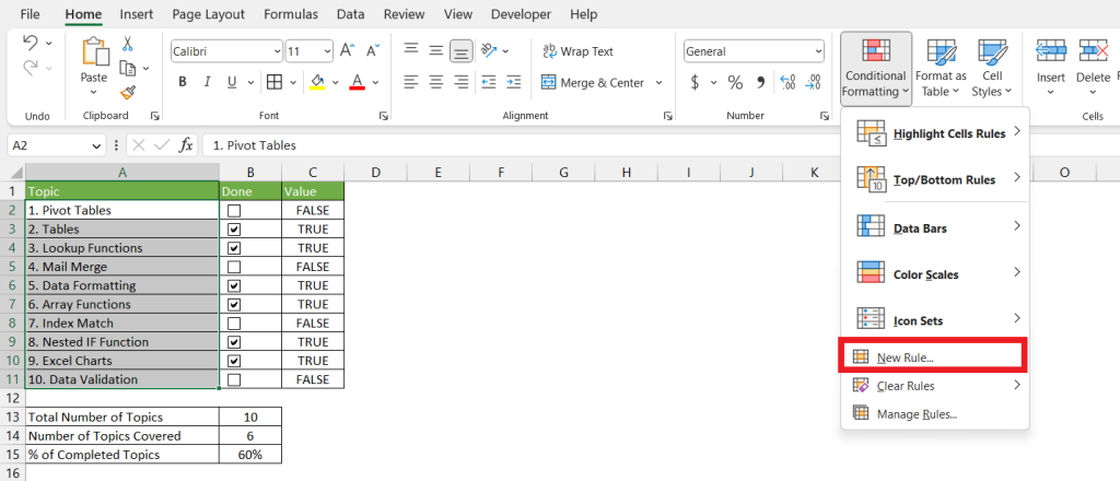 How to Insert Checkbox in Excel in 5 Easy Steps | MyExcelOnline