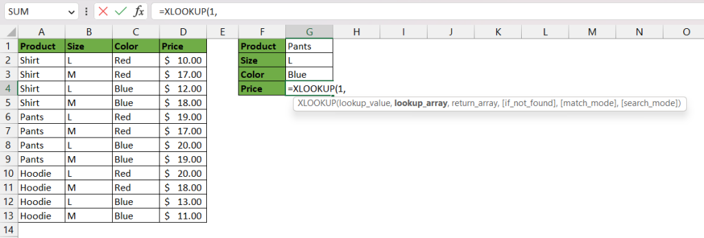 2 Best Ways on How to Use XLOOKUP with Multiple Criteria