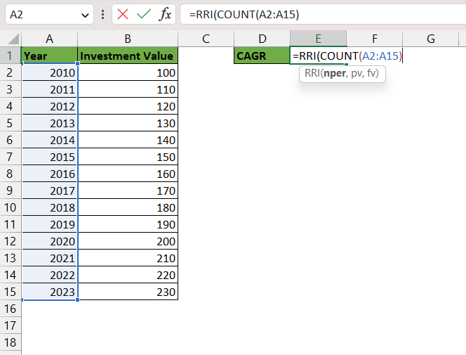 2 Useful Methods for Calculating CAGR in Excel