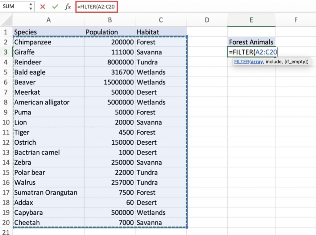 FILTER Function in Microsoft Excel - The Easy Way