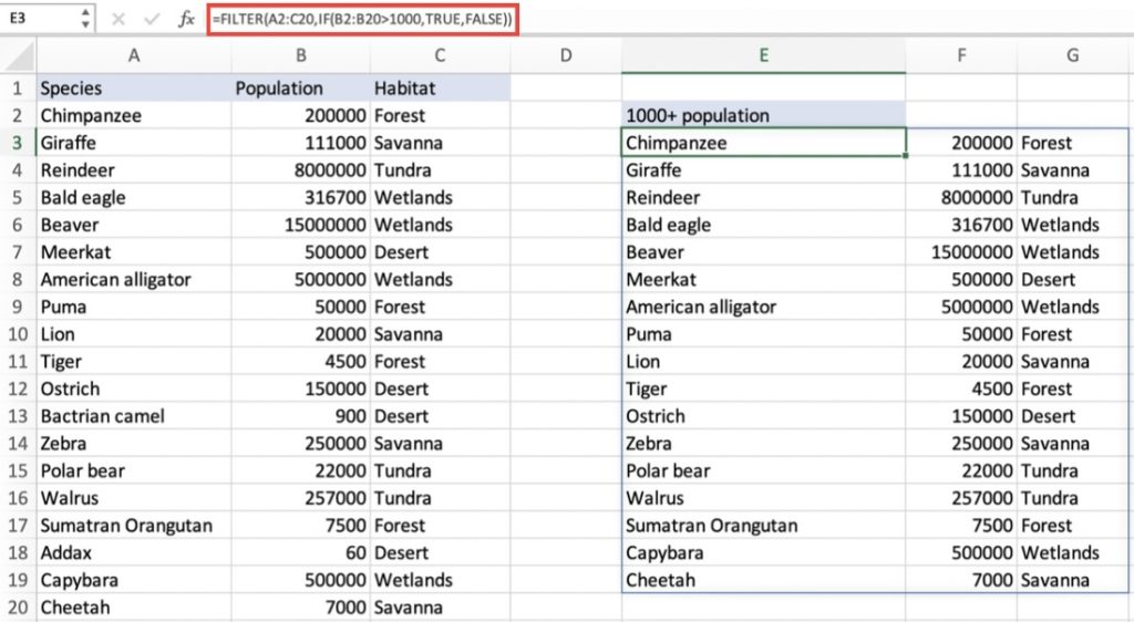 FILTER Function in Microsoft Excel - The Easy Way