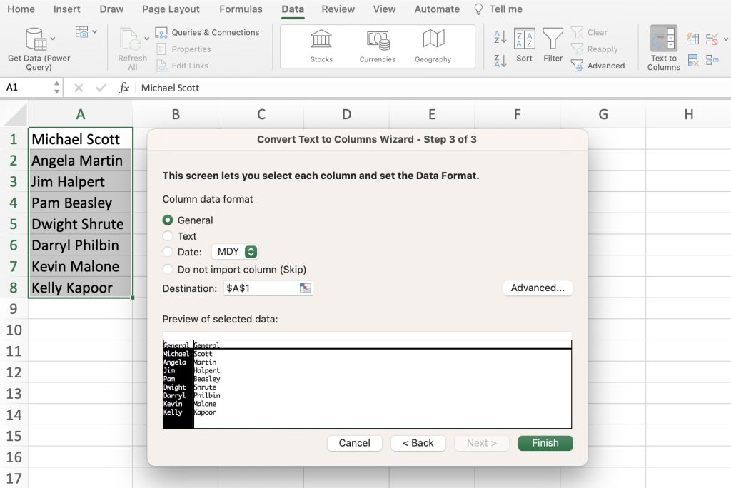 How to Separate Names in Microsoft Excel Easily