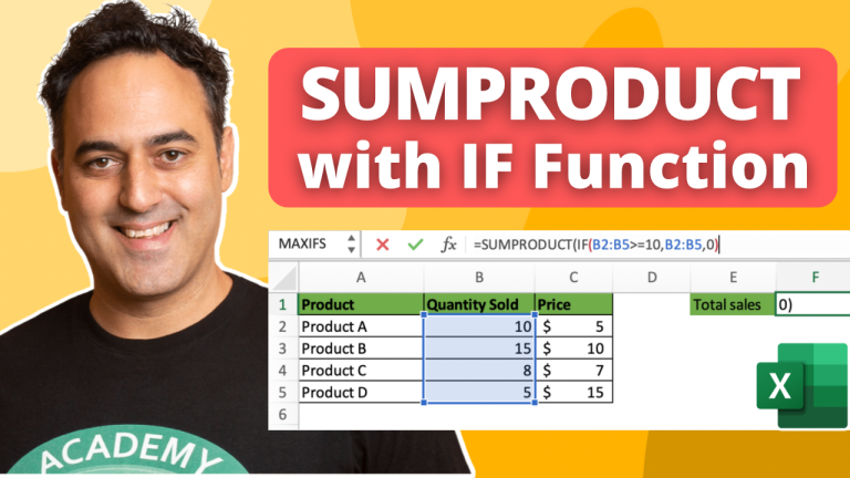 How to Use SUMPRODUCT with IF in Excel - 3 Perfect Examples