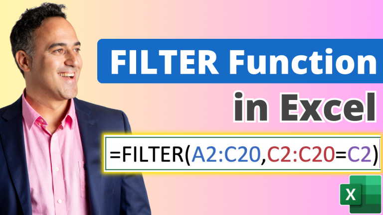 FILTER Function in Microsoft Excel - The Easy Way