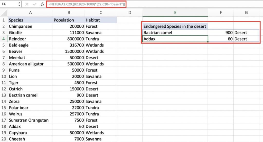 FILTER Function in Microsoft Excel - The Easy Way