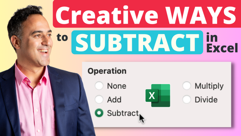 Creative Ways to Subtract in Excel | MyExcelOnline