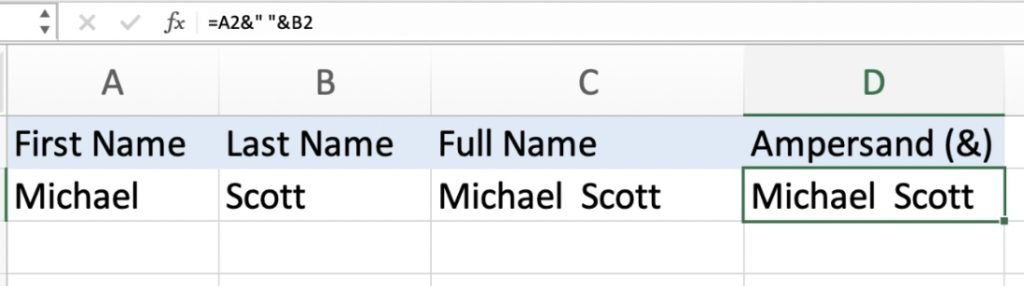 Concatenate in Excel - With and Without Separator