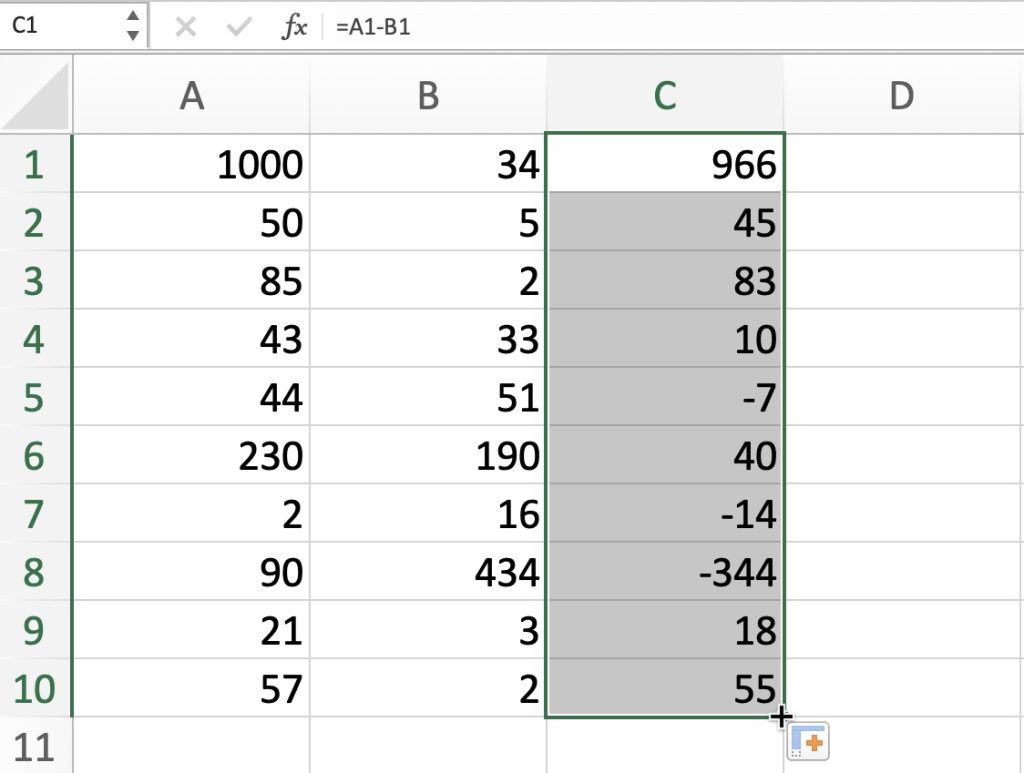 Creative Ways to Subtract in Excel