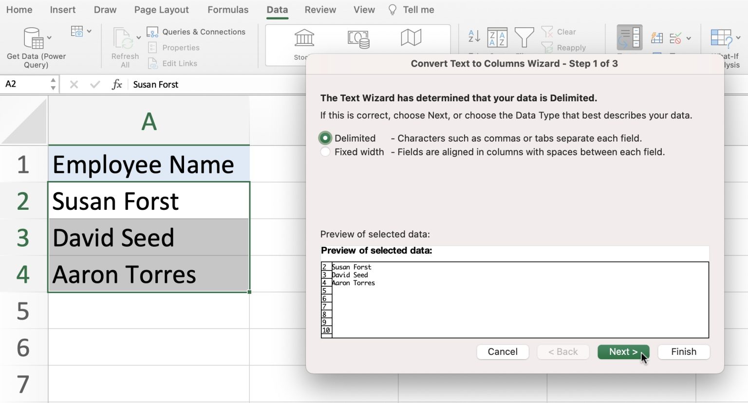 How to Split Cells in Excel - The Easy Way | MyExcelOnline