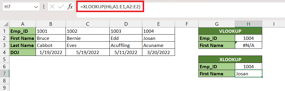 XLOOKUP vs VLOOKUP: Top 5 Comparison of Excel Lookup Functions