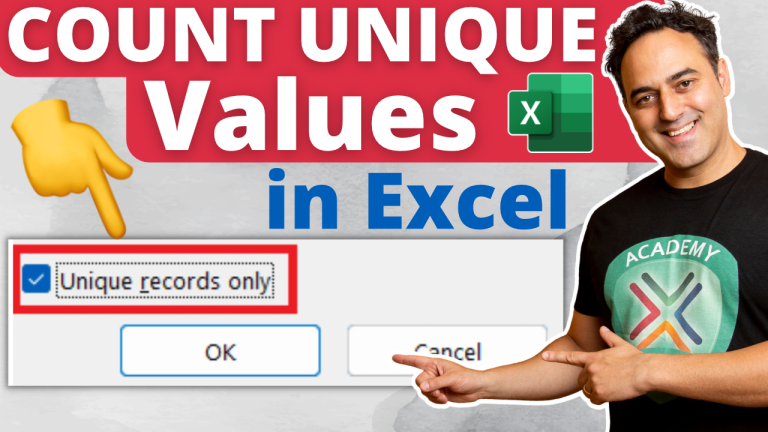 Count Unique Values in Excel