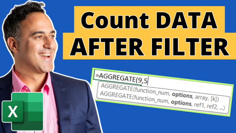 How to Count Data After Filter in Excel - 3 Quick & Easy Ways