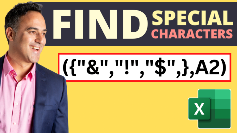 Special Characters in Excel
