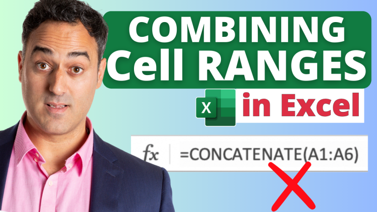 Combining Cell Ranges in Excel